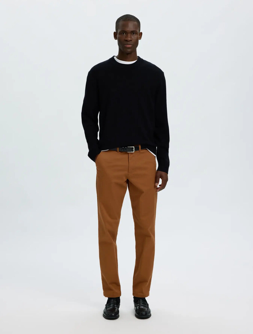 Selected - Miles Slim Fit Chino in Brown