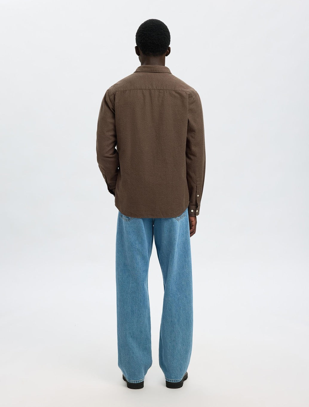Selected - Noah Brushed Shirt - Brown