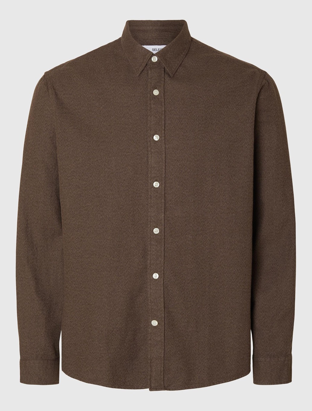 Selected - Noah Brushed Shirt - Brown
