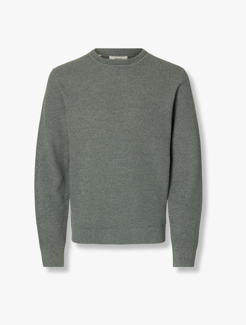 Selected - Ross Crew Knit Jumper - Light Green