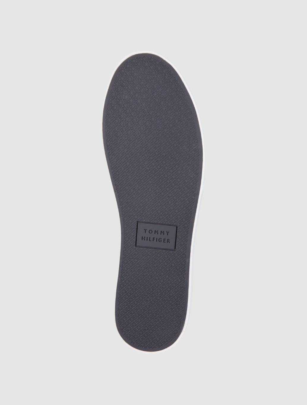 Tommy Hilfiger - Leather Contrast Detail Trainers - Navy