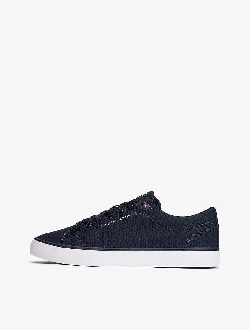 Tommy Hilfiger - Logo Canvas Trainers - Navy