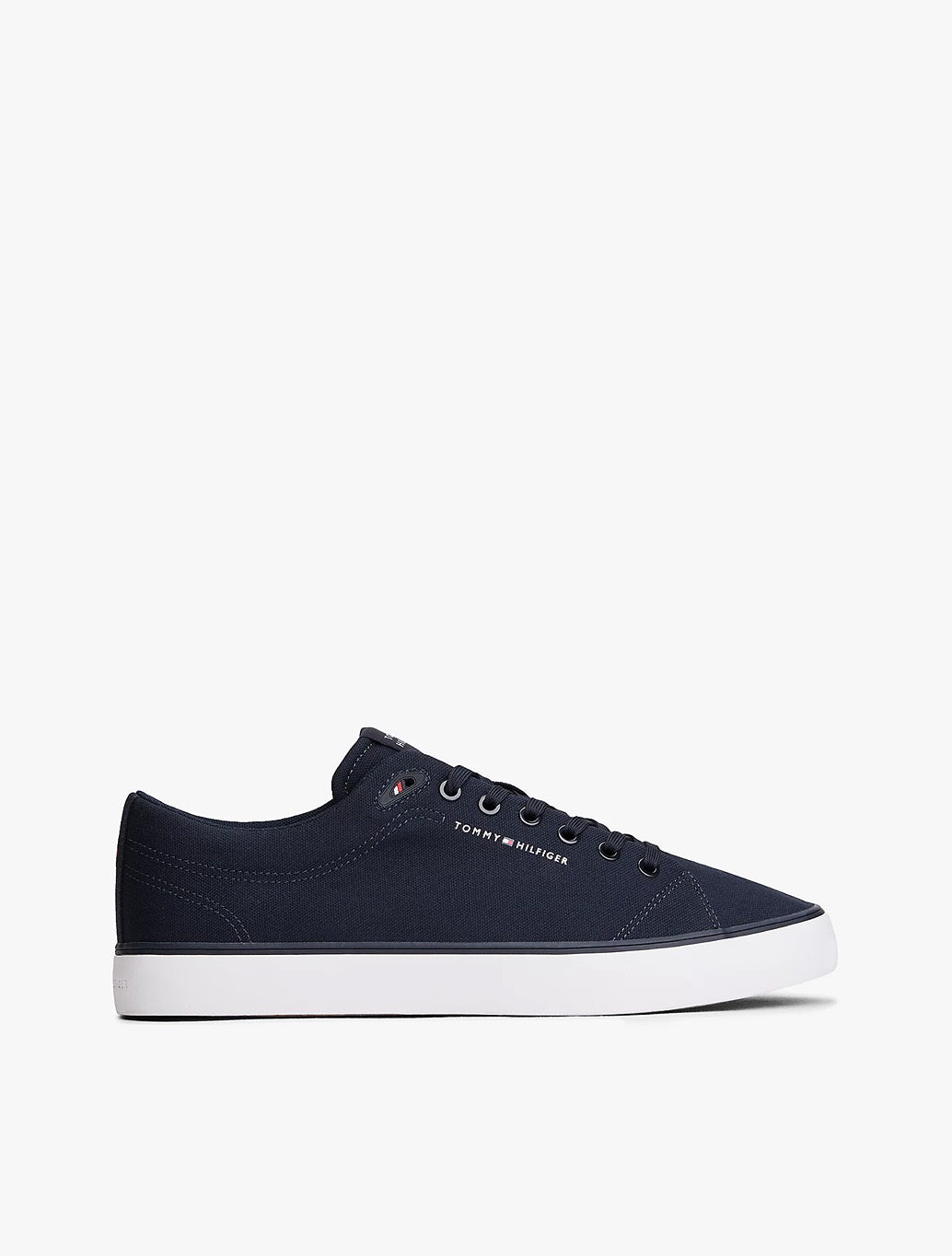 Tommy Hilfiger - Logo Canvas Trainers - Navy