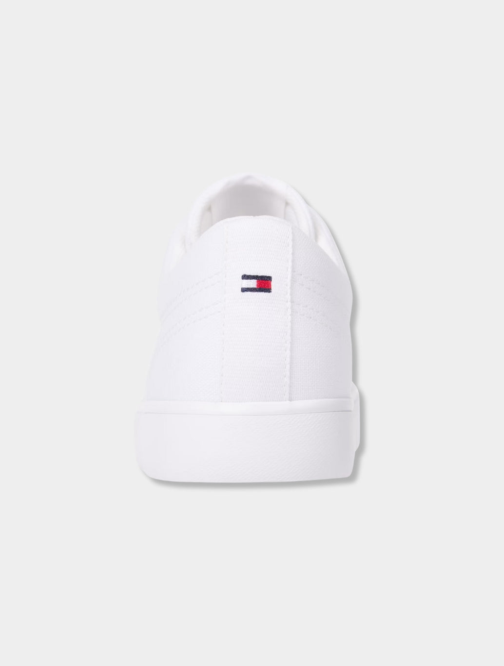 Tommy Hilfiger - Logo Patch Canvas Trainers - White
