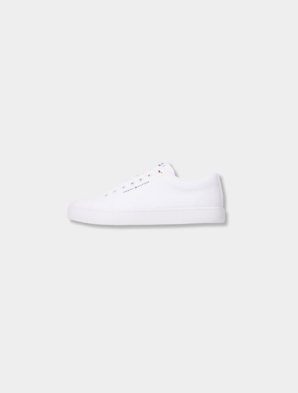 Tommy Hilfiger - Logo Patch Canvas Trainers - White