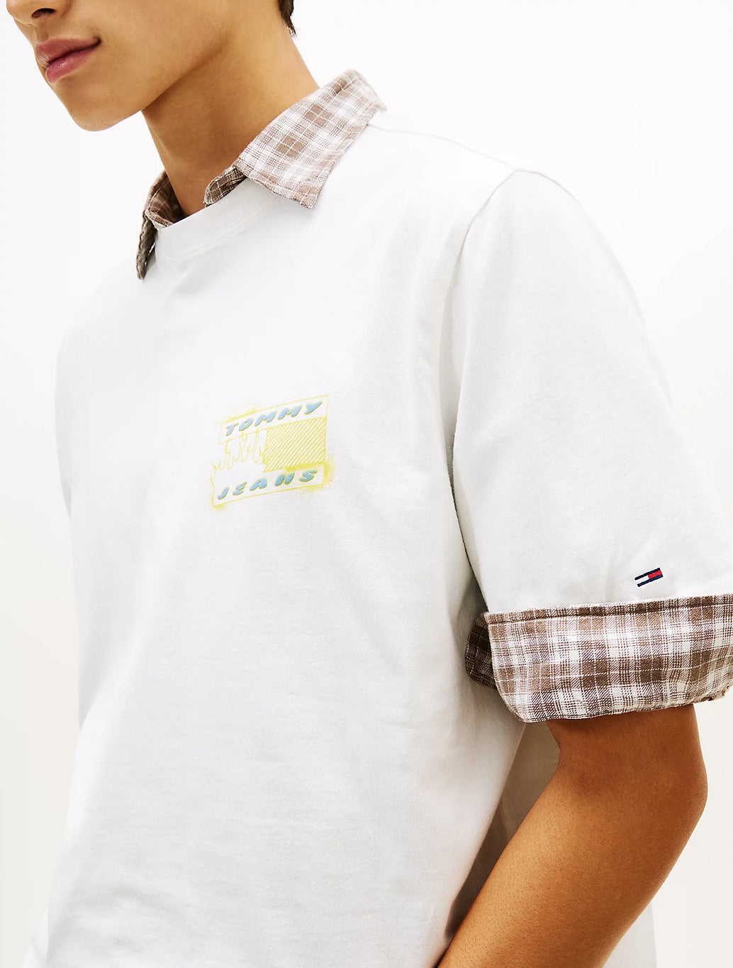 Tommy Jeans 90s Back Bubble Logo T-Shirt - Ecru