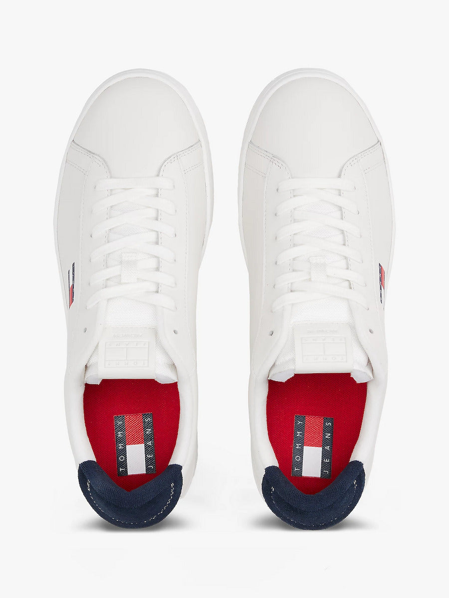 Tommy Jeans - Archive Court Leather Trainers - White