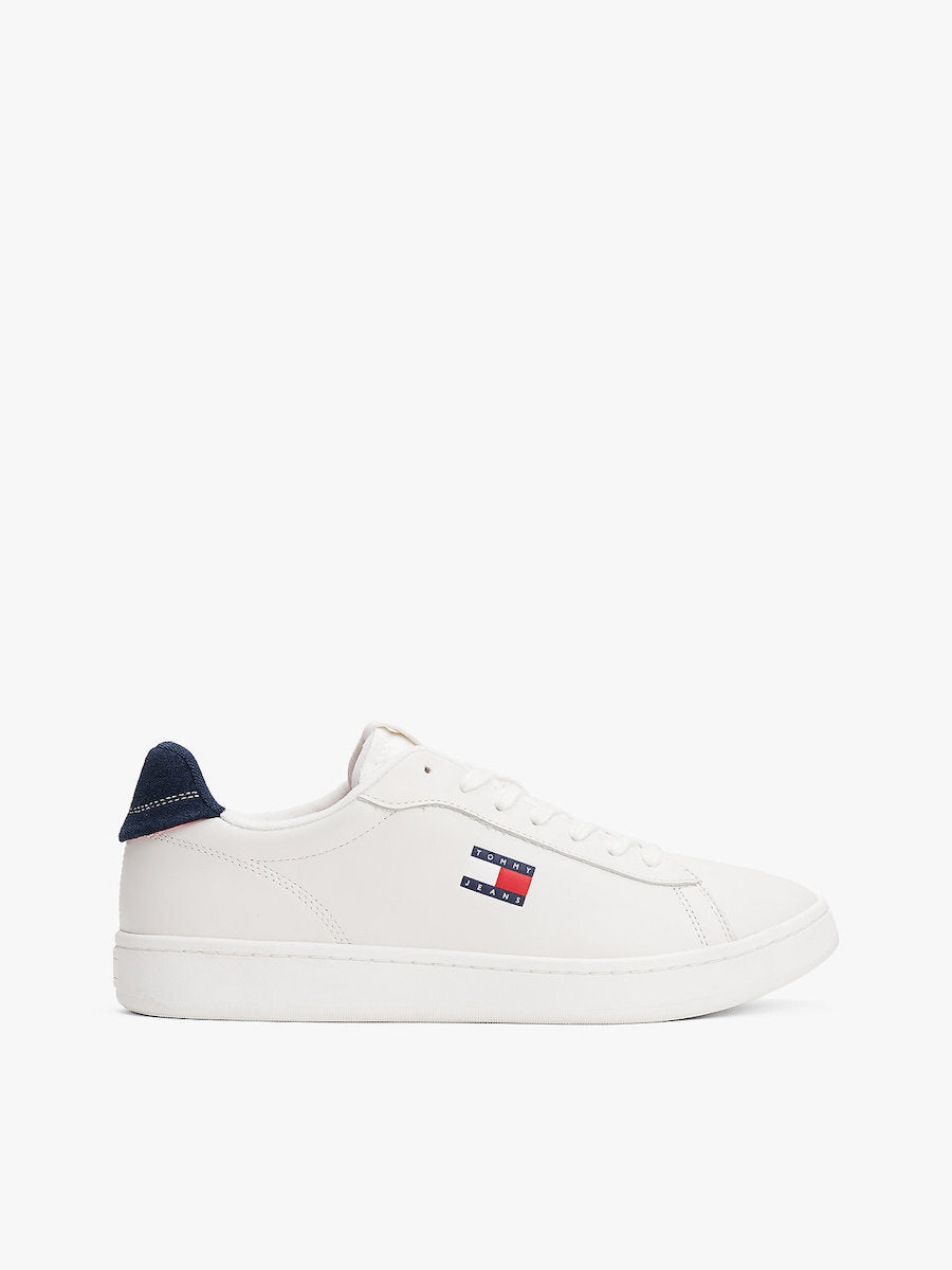Tommy Jeans - Archive Court Leather Trainers - White
