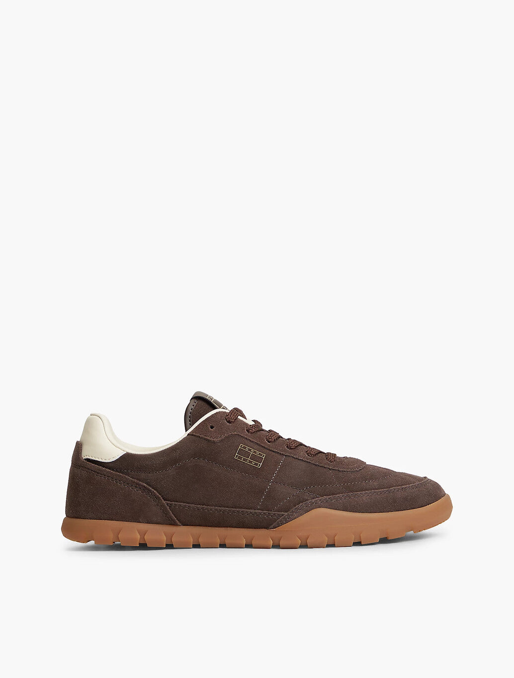 Tommy Jeans Suede Low Profile Trainers in Deep Brown