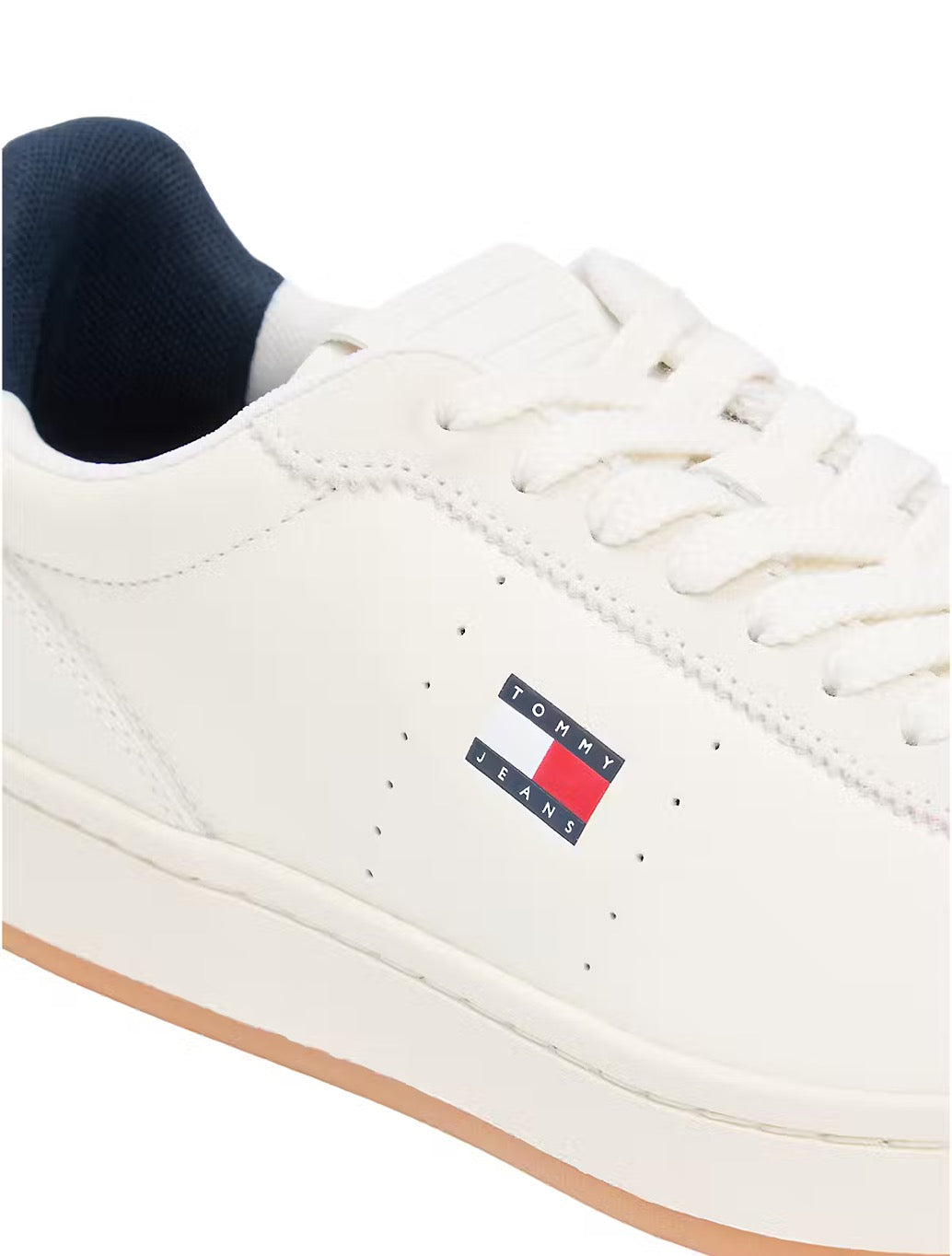 Tommy Jeans - Archive Court Leather Embossed Trainers - Off White