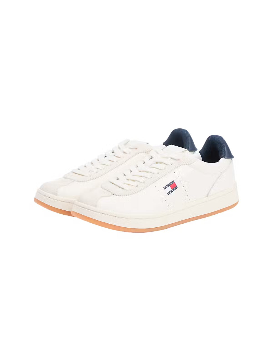 Tommy Jeans - Archive Court Leather Embossed Trainers - Off White