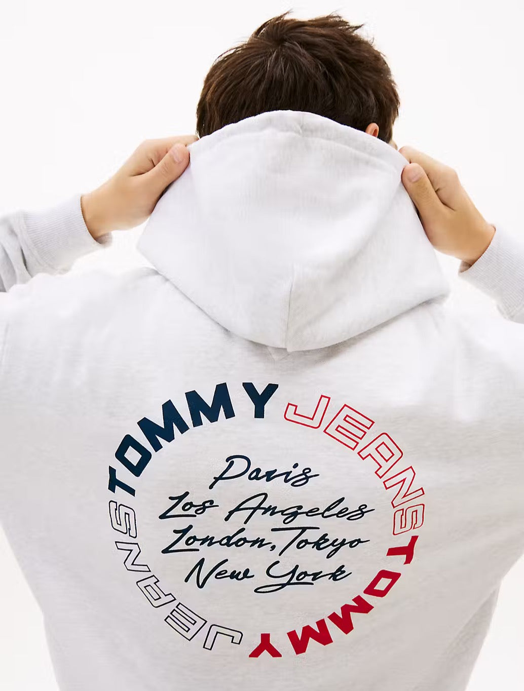 Tommy Jeans - Back Graphic Hoodie - Light Grey