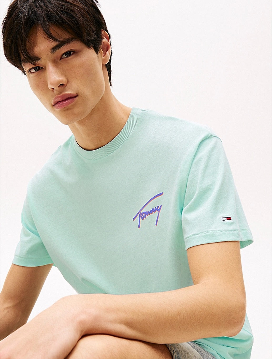 Tommy Jeans - Back Logo Graphic Relaxed T-Shirt - Mint Green
