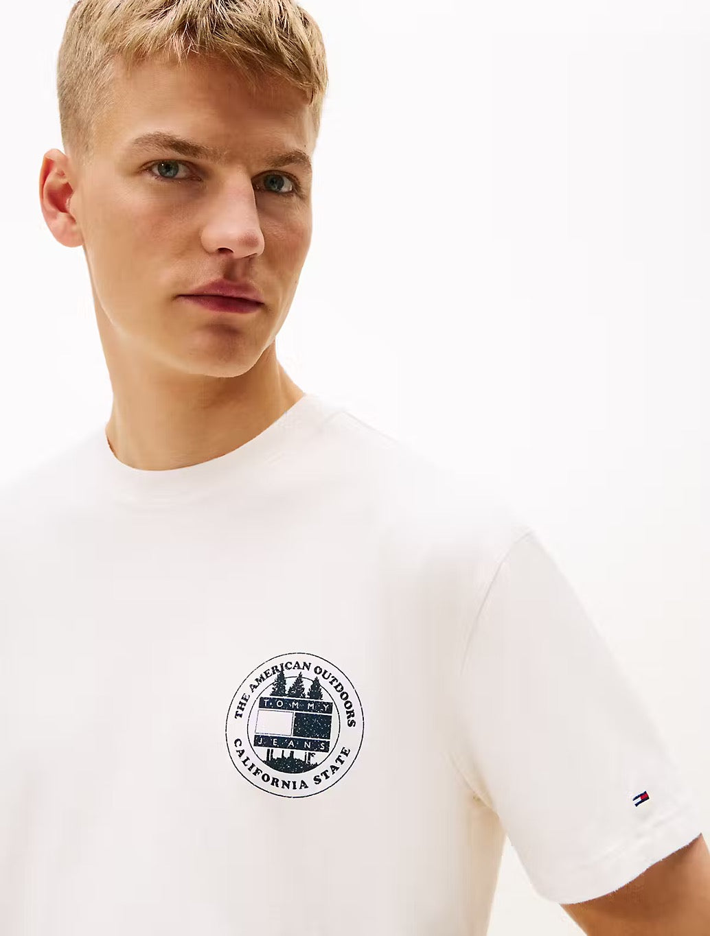 Tommy Jeans Back Slogan Relaxed T-Shirt in Off White