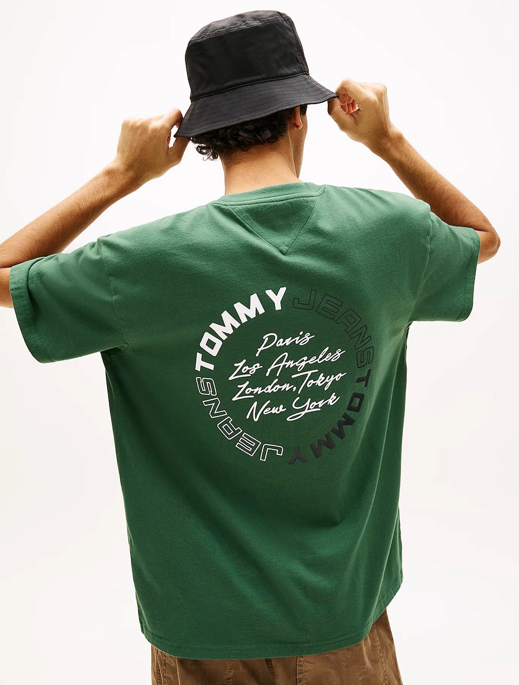 Tommy Jeans - Circular Back Logo Relaxed T-Shirt - Dark Green