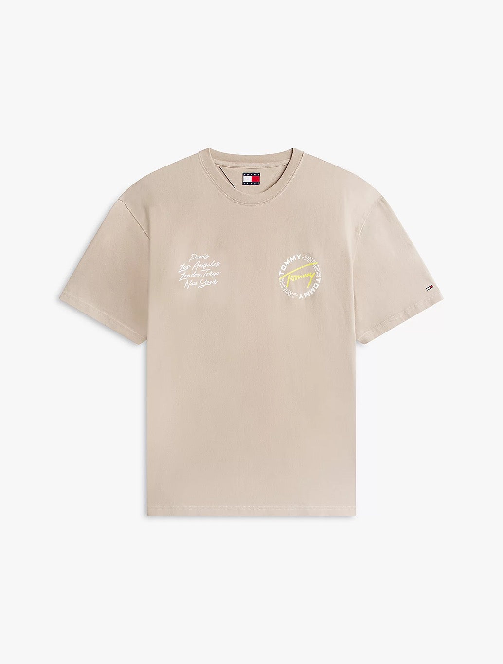Tommy Jeans - Circular Back Logo Relaxed T-Shirt - Light Brown