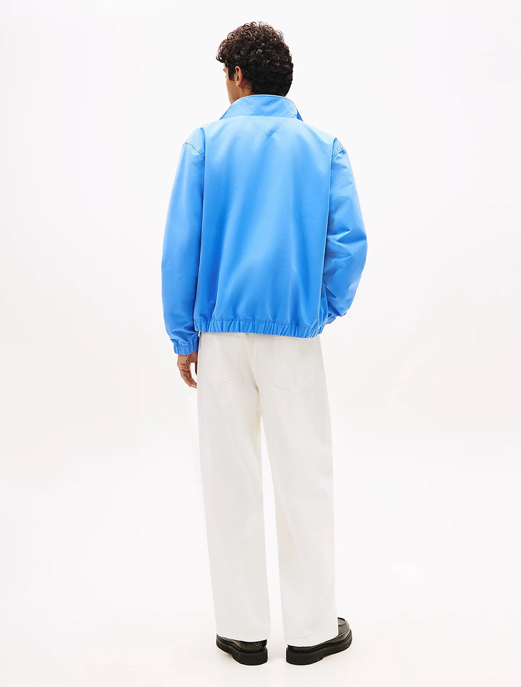 Tommy Jeans Collar Logo Water Repellent Zip-Thru Jacket - Blue