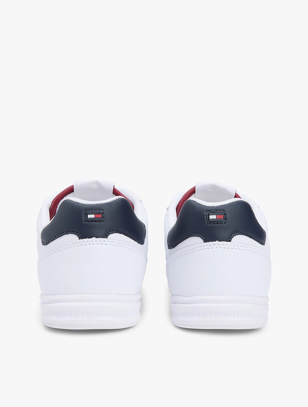 Tommy Jeans - Contrast Heel Trainers With Leather - White