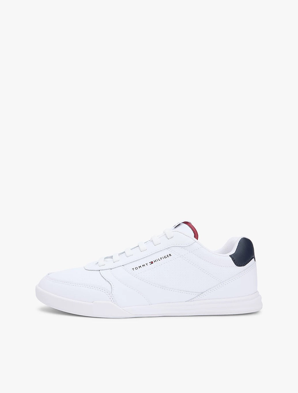 Tommy Jeans - Contrast Heel Trainers With Leather - White