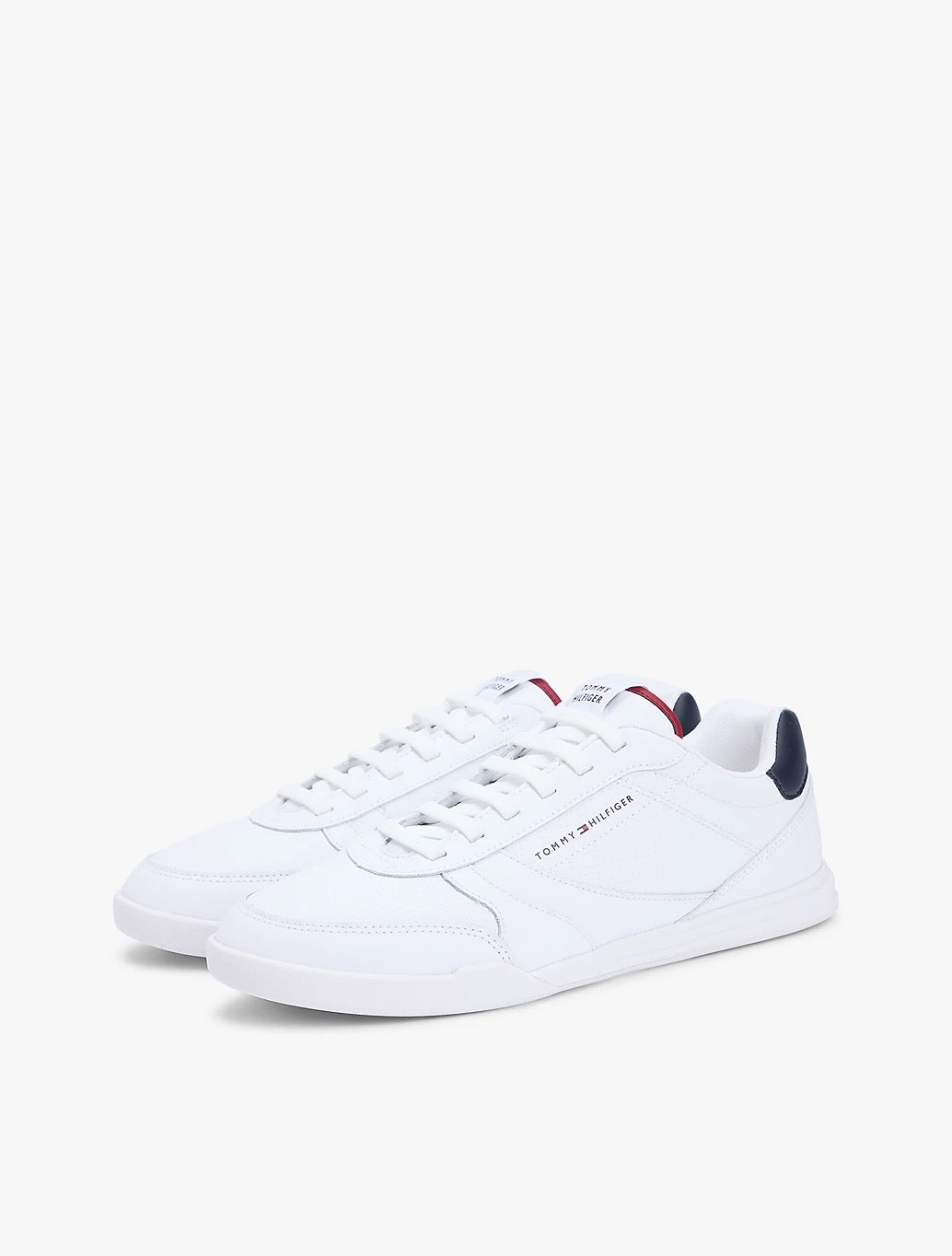 Tommy Jeans - Contrast Heel Trainers With Leather - White