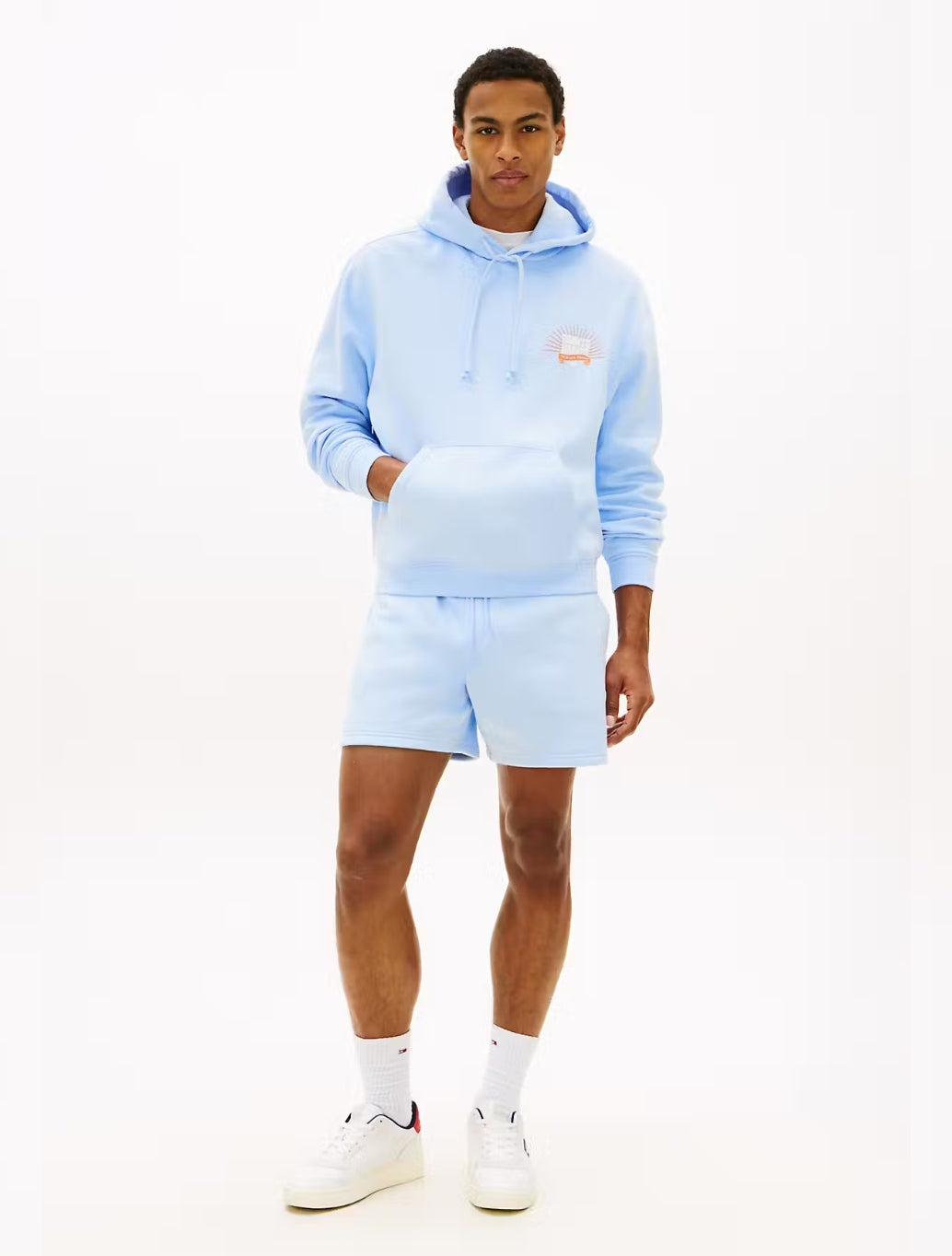 Tommy Jeans Drawstring Shorts in Light Blue