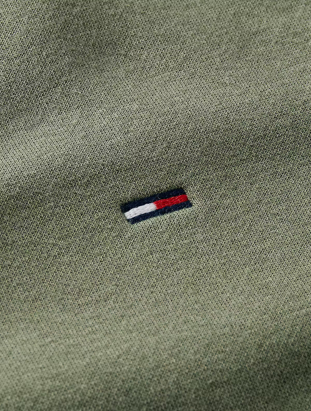 Tommy Jeans Flag Brushed Fleece Sweatshirt in Khaki