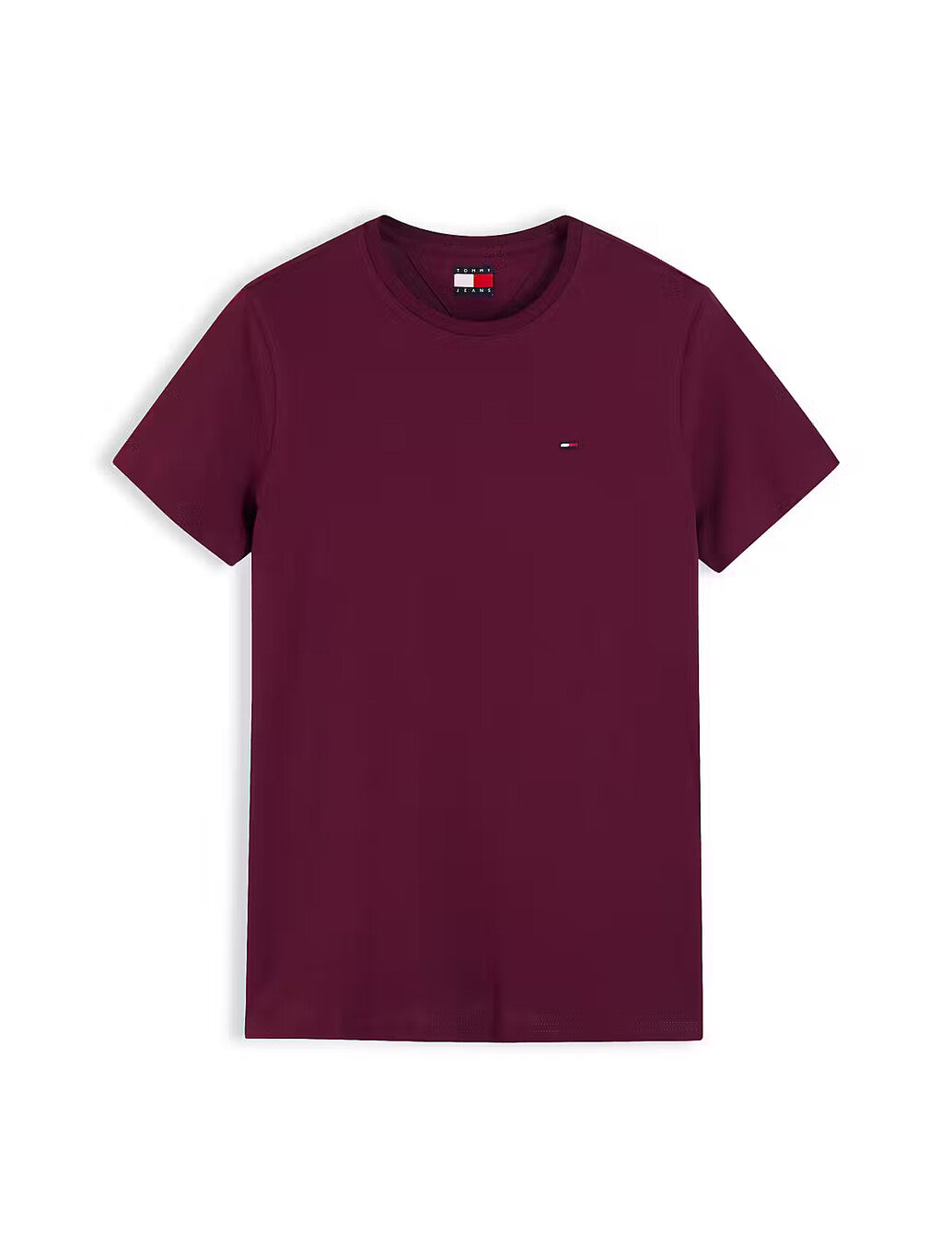 Tommy Jeans Flag Extra Slim T-Shirt in Calypso Berry