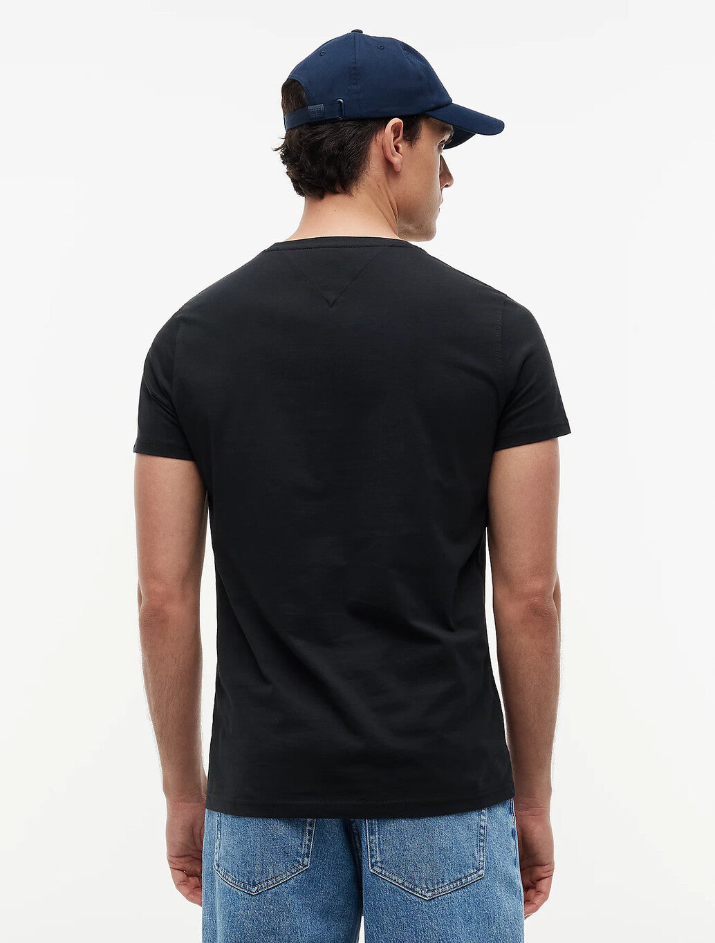 Tommy Jeans Flag Extra Slim T-Shirt in Tommy Black