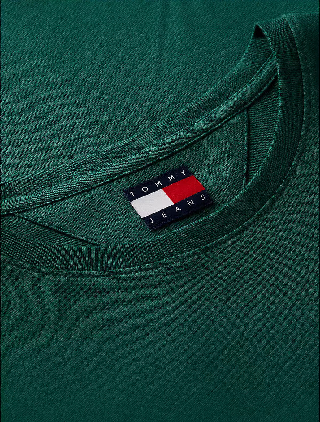 Tommy Jeans Flag Extra Slim T-Shirt in Velvet Green
