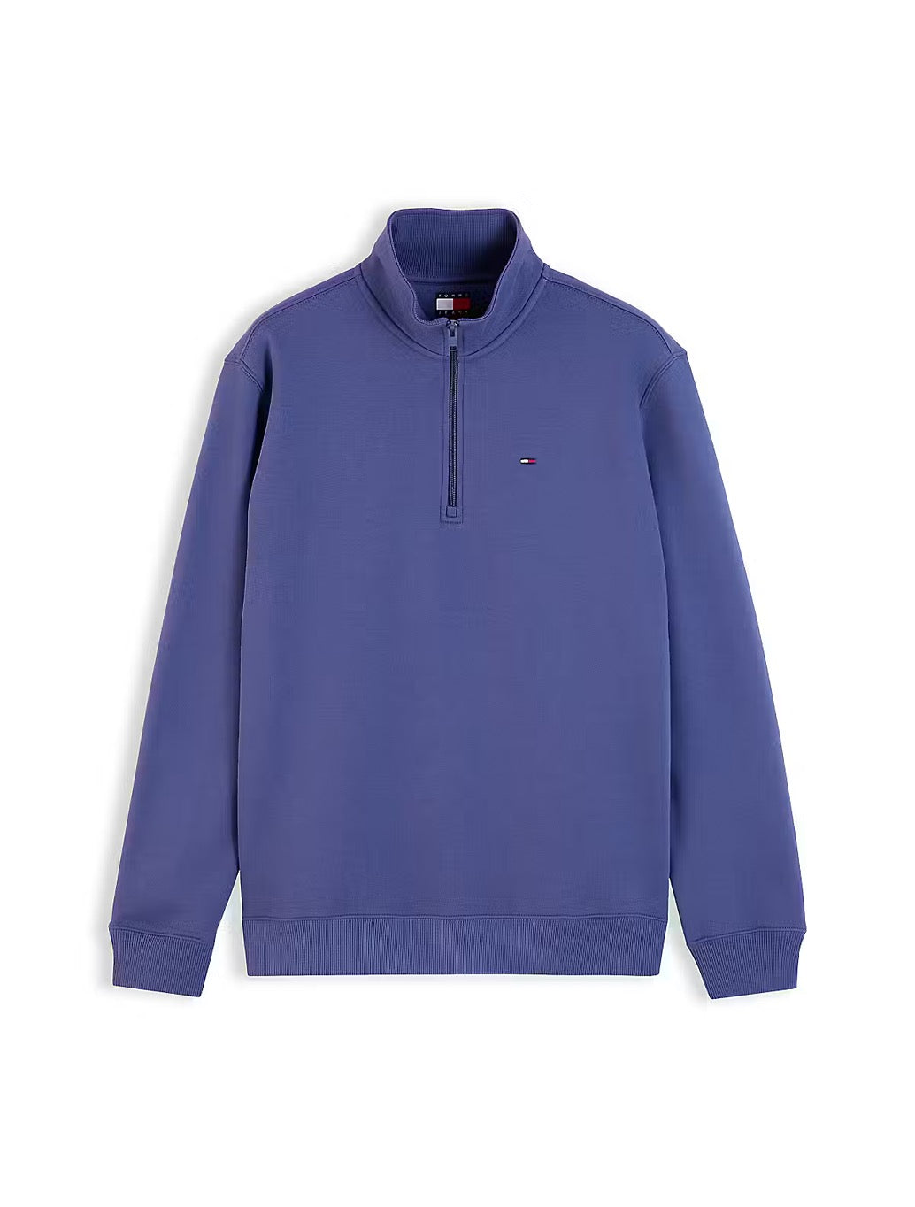 Tommy Jens Flag Quarter-Zip Sweatshirt in Dark Blue