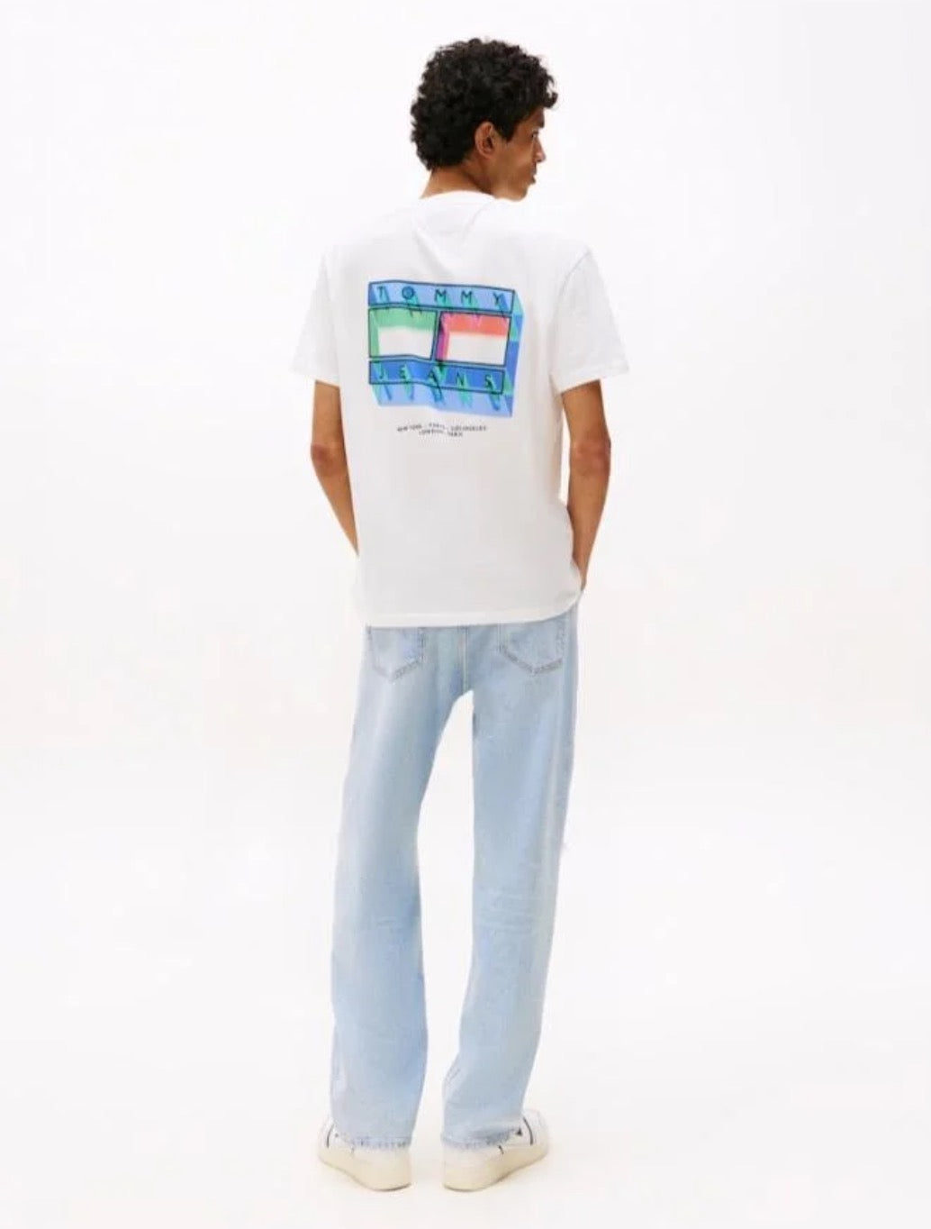 Tommy Jeans - Back Graphic Crew Neck T-Shirt - Ecru