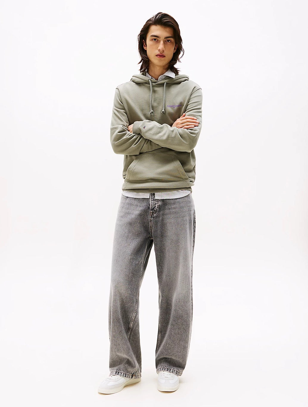 Tommy Jeans - Greenwich Tonal Logo Suede Trainers - Ecru