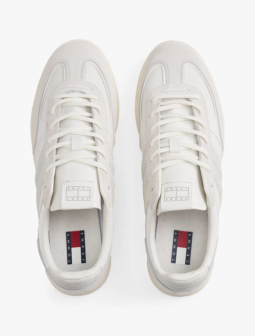 Tommy Jeans - Greenwich Tonal Logo Suede Trainers - Ecru
