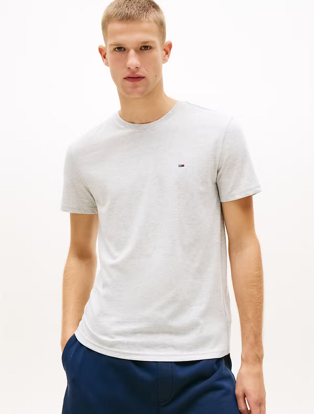 Tommy Jeans Jaspe Slim Fit T-Shirt in Light Grey