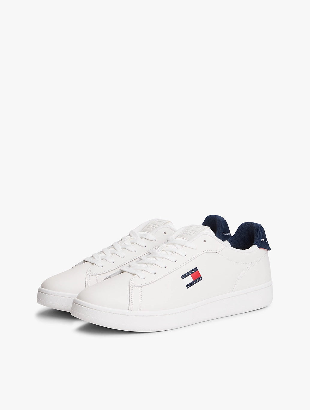Tommy Jeans - Leather Archive Court Trainers - White