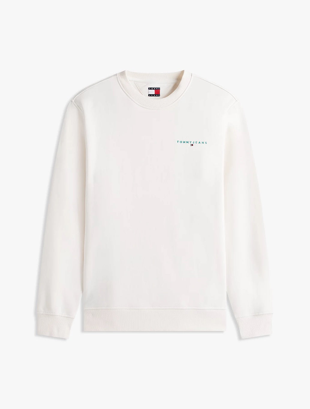 Tommy Jeans - Linear Logo Embroidery Fleece Sweatshirt - Off White