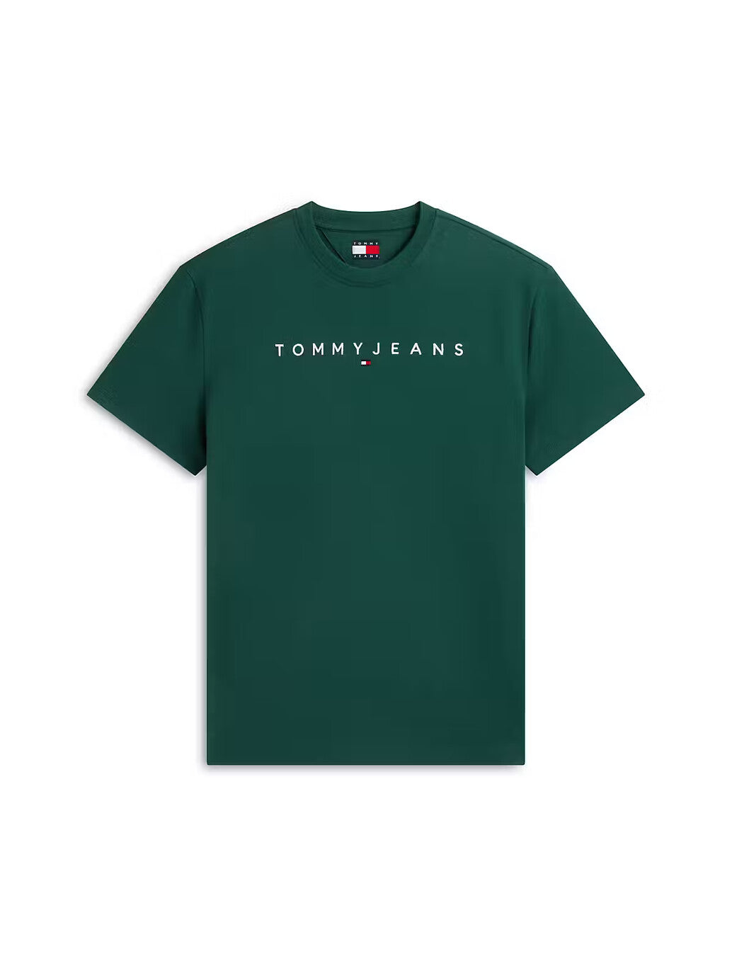 Tommy Jeans Linear Logo Jersey T-Shirt in Green