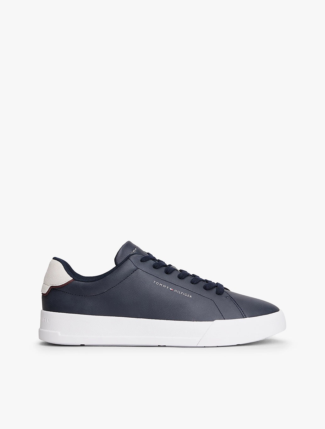 Tommy Jeans - Logo Court Leather Trainers - Navy