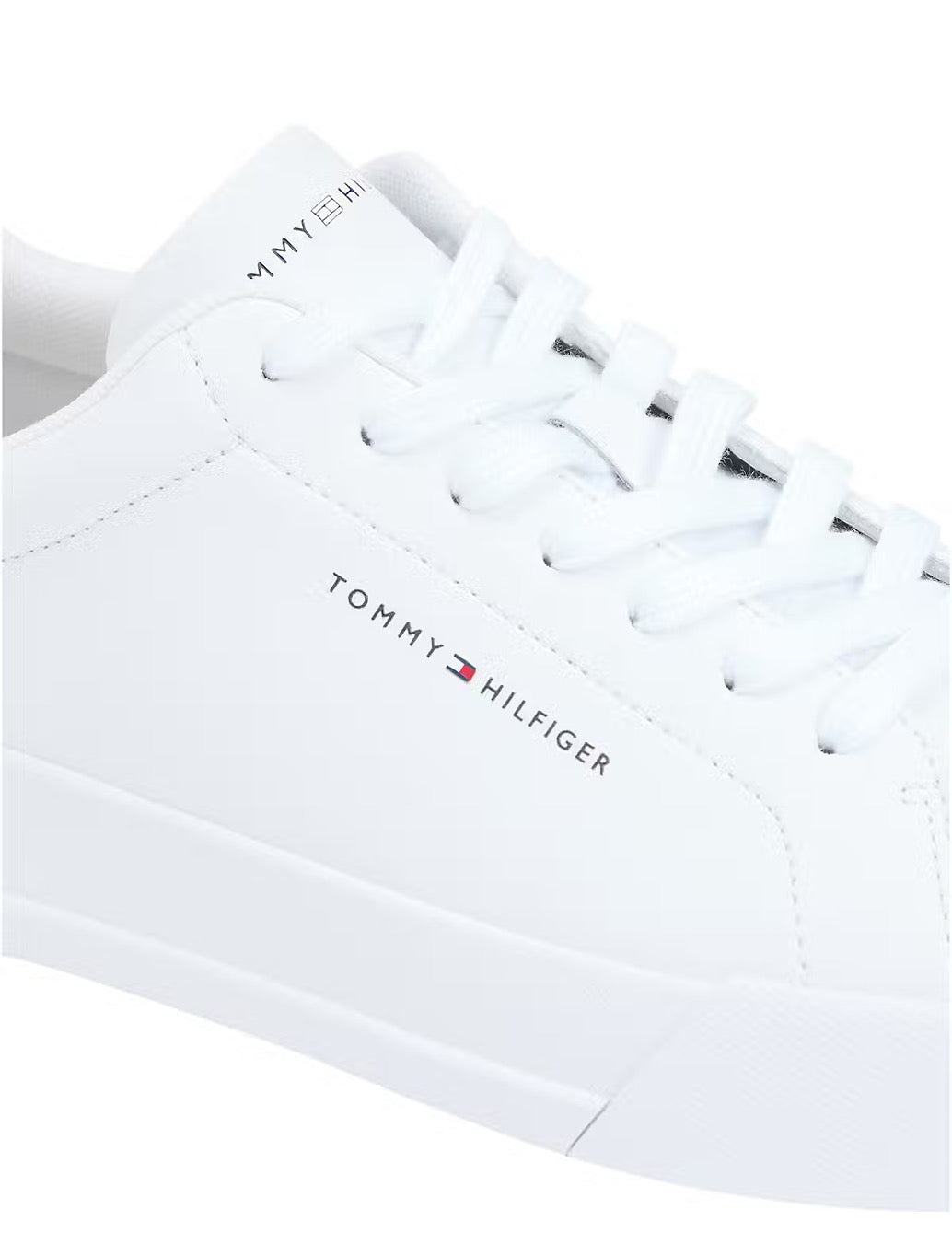 Tommy Jeans - Logo Court Leather Trainers - White