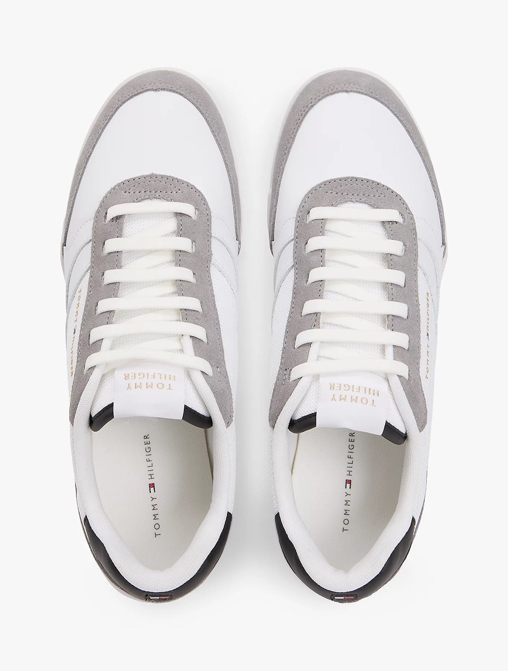 Tommy Jeans - Mixed Texture Cupsole Trainers With Leather - White