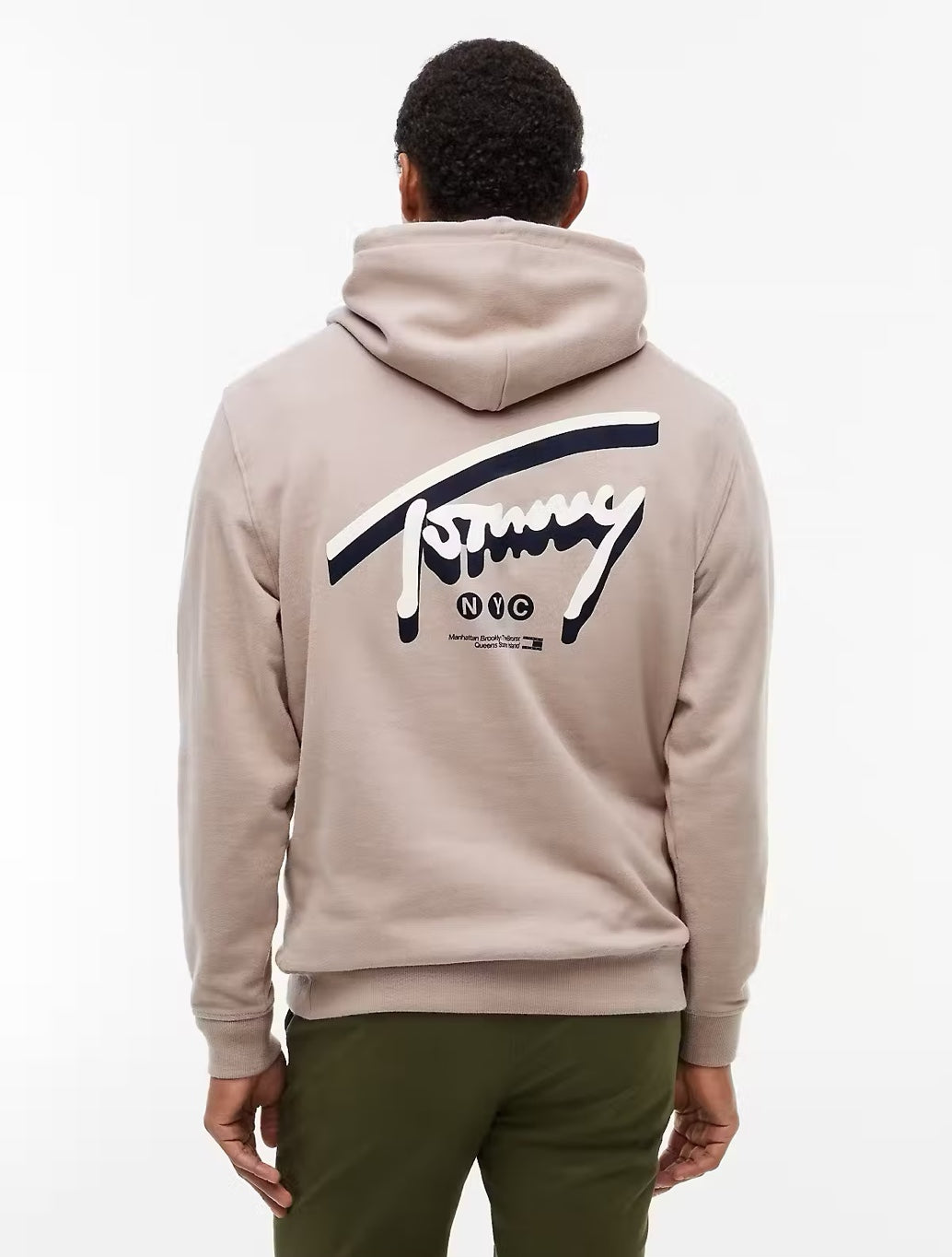 Tommy Jeans NYC Signature Hoodie in Light Brown