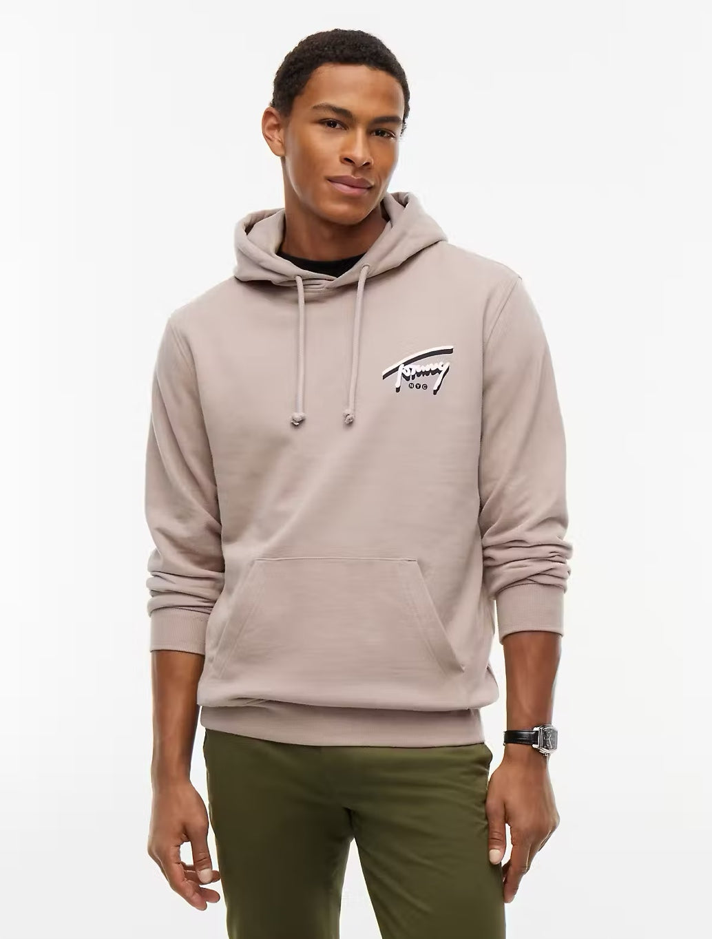 Tommy Jeans NYC Signature Hoodie in Light Brown
