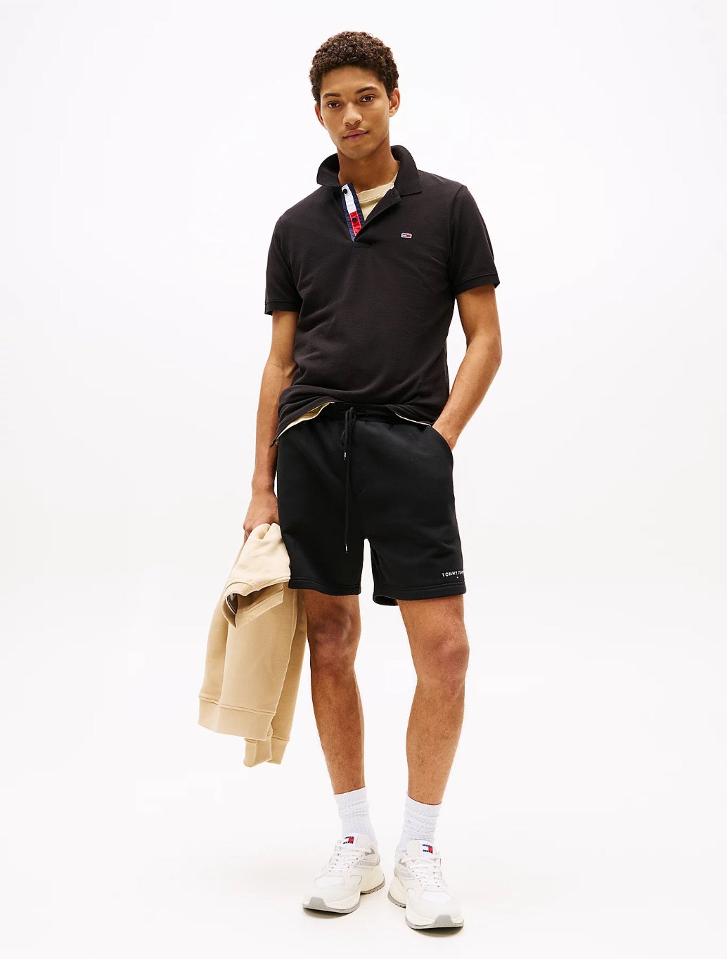 Tommy Jeans - Pure Cotton Slim Fit Polo Shirt - Black