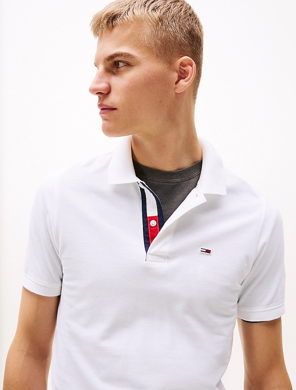 Tommy Jeans - Pure Cotton Slim Fit Polo Shirt - White