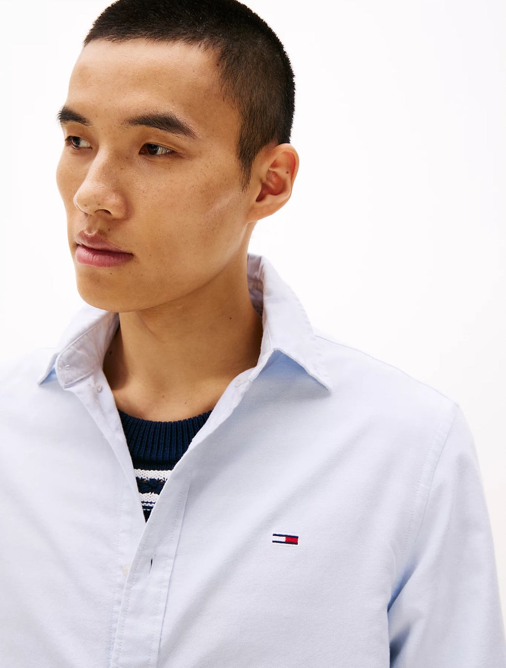 Tommy Jeans - Regular Fit Button Down Oxford Shirt - Light Blue
