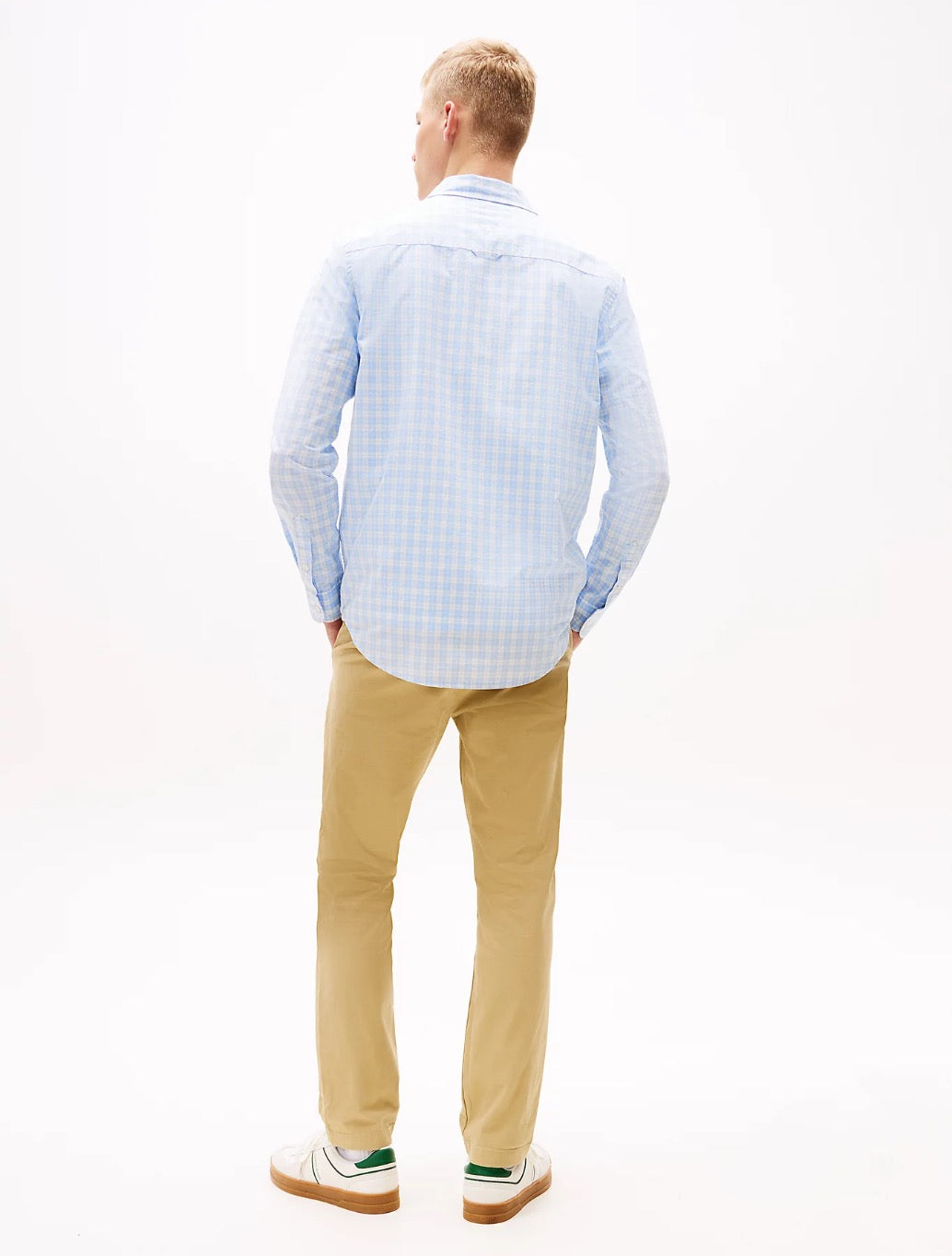 Tommy Jeans - Regular Fit Check Shirt - Light Blue Check