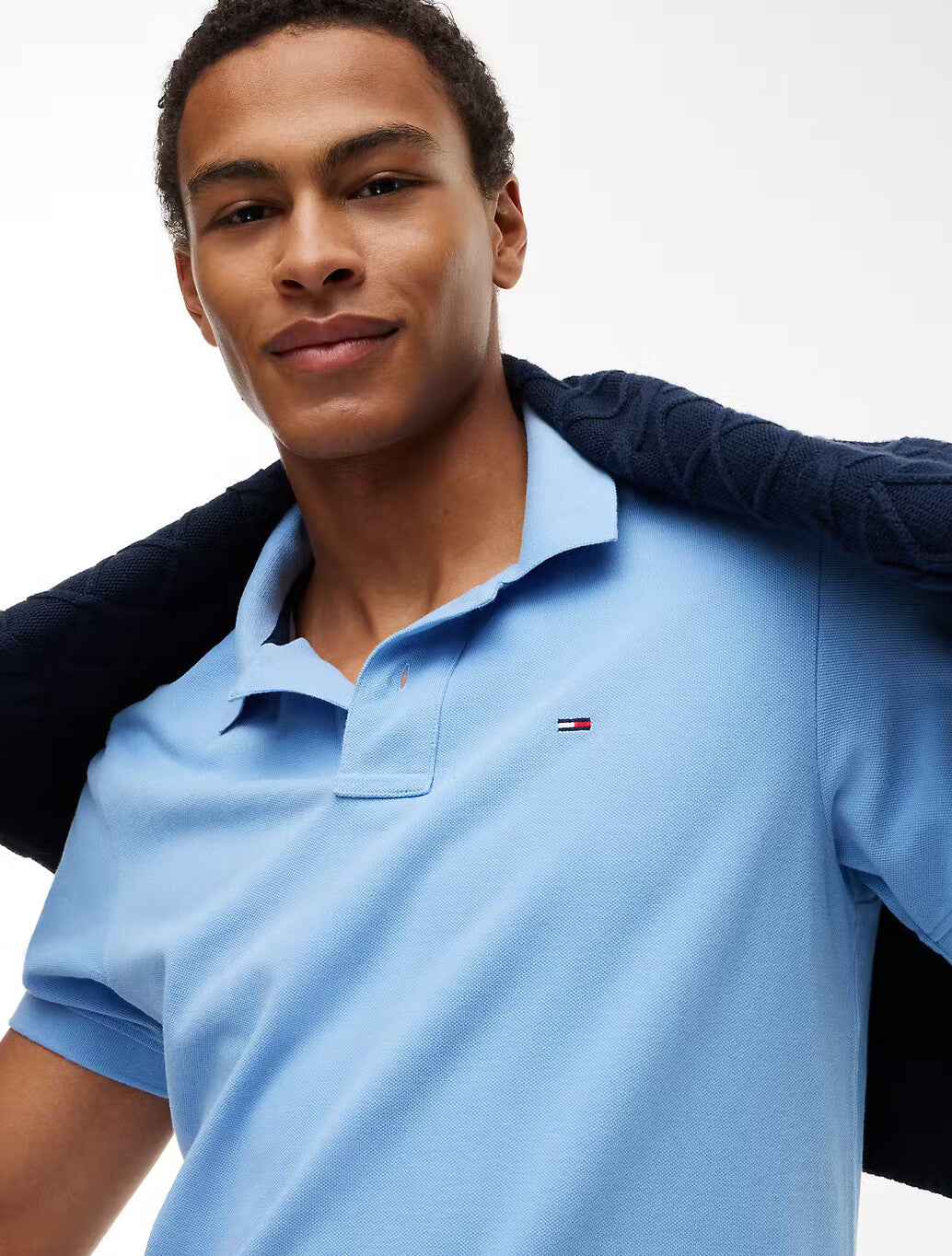 Tommy Jeans Regular Fit Polo Shirt in Blue