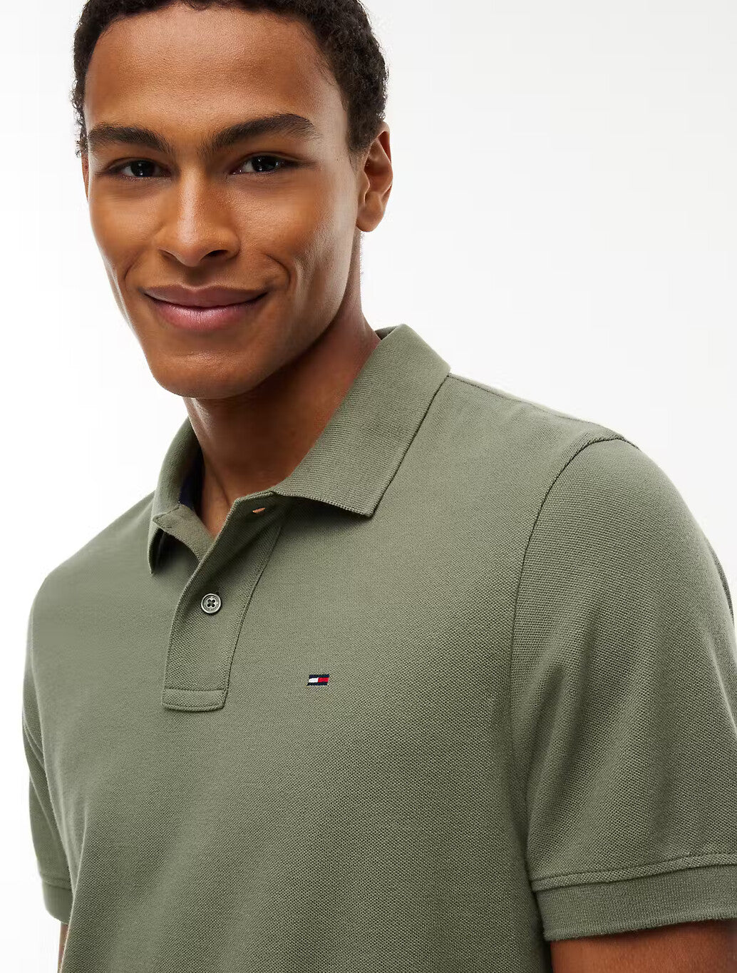 Tommy Jeans Regular Fit Polo Shirt in Khaki