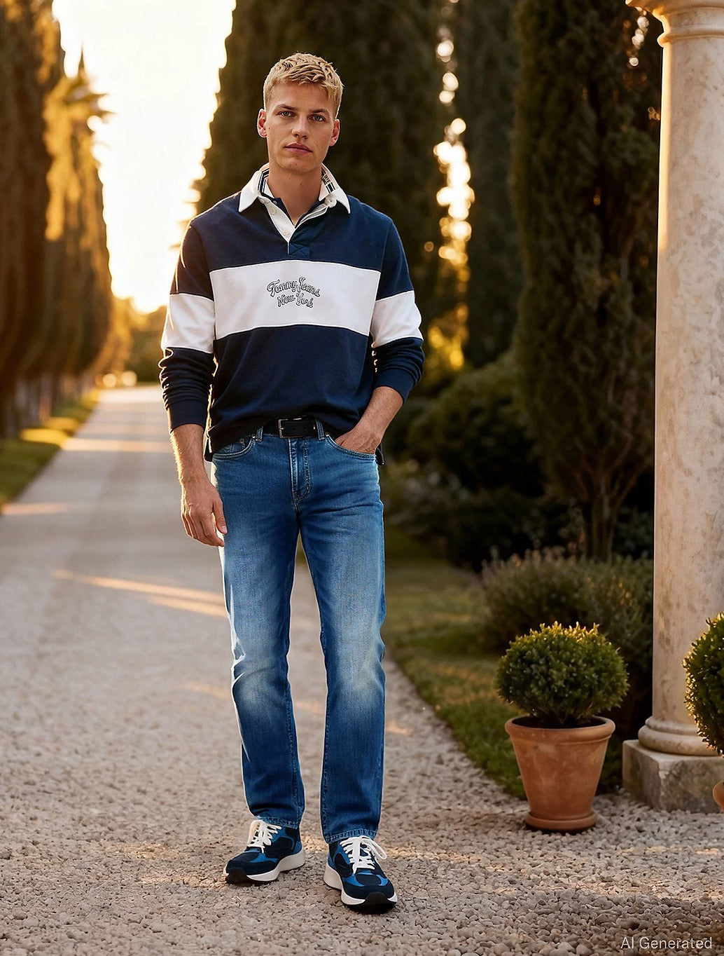 Tommy Jeans Ryan Slim Straight Jeans in Denim Blue