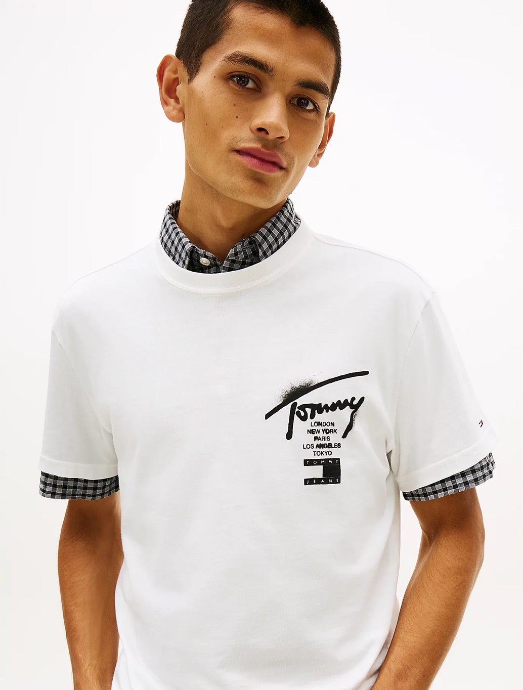 Tommy Jeans - Signature Back Logo Jersey T-Shirt - White